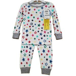 NWT. HOLIDAY LANE Baby Boys/Girls Colorful Stars Cotton Snug Fit Pajama Set